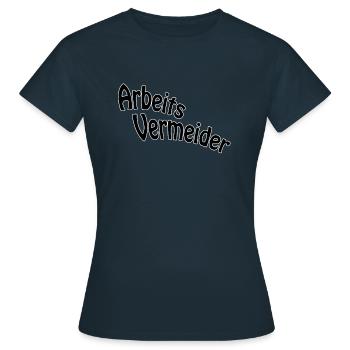 Éviteurs de travail - T-shirt Femme - marine - Devant - AI Model Female 172 dark (172cm)