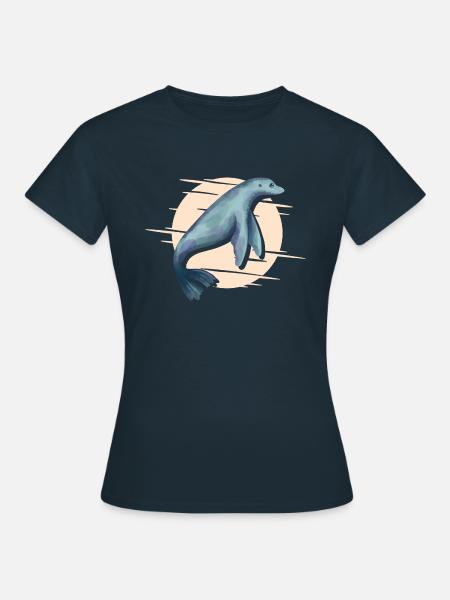 Cute Seal - Frauen T-Shirt - Navy