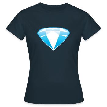 Blue jewel diamond - Women's T-Shirt - navy - Front - AI Model Female 172 dark (172cm)