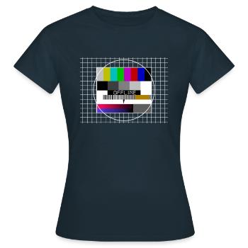 déconnecté, internet, image d’essai, tv - T-shirt Femme - marine - Devant - AI Model Female 172 dark (172cm)