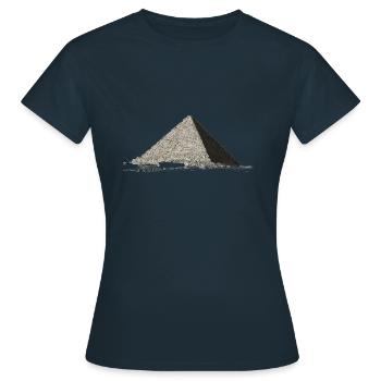 pyramide Kairo Reise Ägypten Geometrie - Frauen T-Shirt - Navy - Vorne - AI Model Female 172 dark (172cm)