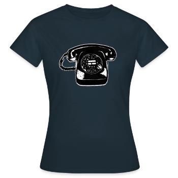 Telefon - Frauen T-Shirt - Navy - Vorne - AI Model Female 172 dark (172cm)