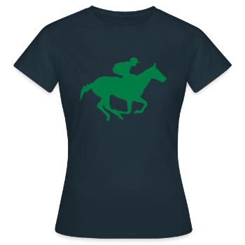 cheval course hippique - T-shirt Femme - marine - Devant - AI Model Female 172 dark (172cm)