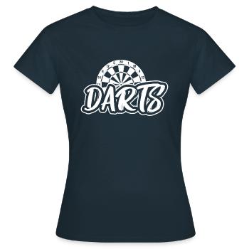 Jeu de fléchettes - T-shirt Femme - marine - Devant - AI Model Female 172 dark (172cm)