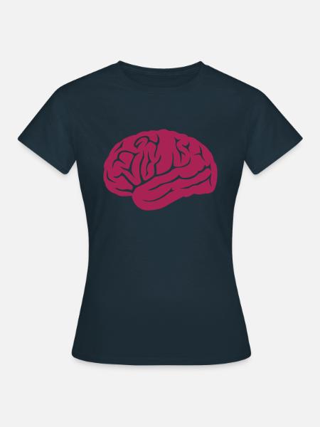Gehirn Gehirn 14 - Frauen T-Shirt - Navy
