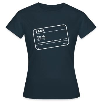 carte de crédit - T-shirt Femme - marine - Devant - AI Model Female 172 dark (172cm)