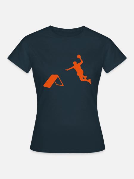 Schatten Silhouette Chukball - Frauen T-Shirt - Navy