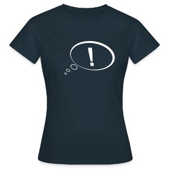 Point d'exclamation dans une bulle - T-shirt Femme - marine - Devant - AI Model Female 172 dark (172cm)