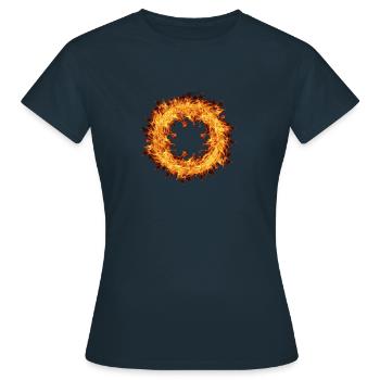 anneau de feu - T-shirt Femme - marine - Devant - AI Model Female 172 dark (172cm)