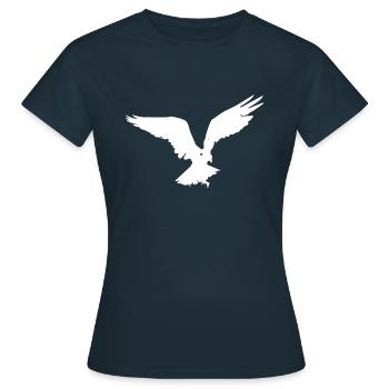 Greif Greifvogel Adler Falke Habicht Bussard - Frauen T-Shirt - Navy - Vorne - AI Model Female 172 dark (172cm)
