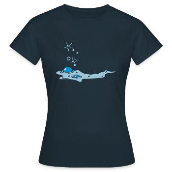 slimy goo / Blubber Schleim (2c) - Frauen T-Shirt - Navy - Vorne - AI Model Female 172 dark (172cm)