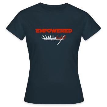 empowered music T-shirt design - T-shirt Femme - marine - Devant - AI Model Female 172 dark (172cm)