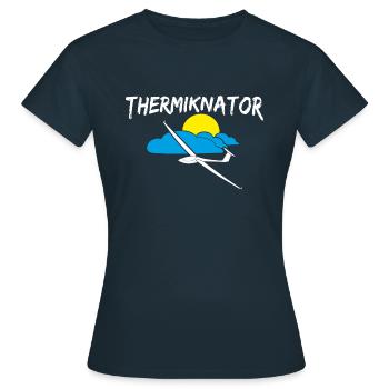 Planeurs thermiques glisse drôle d’idée cadeau - T-shirt Femme - marine - Devant - AI Model Female 172 dark (172cm)