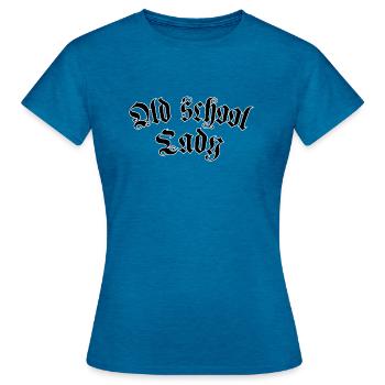 Dame de la vieille école - T-shirt Femme - bleu saphir antique chiné - Devant - AI Model Female 172 dark (172cm)