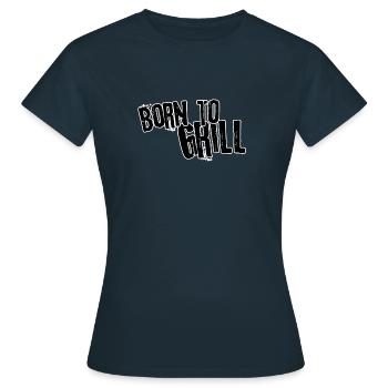 Born to grill - Frauen T-Shirt - Navy - Vorne - AI Model Female 172 dark (172cm)