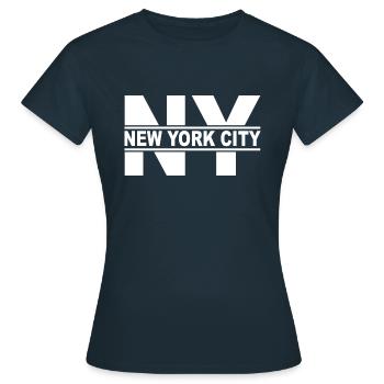 New York - T-shirt Femme - marine - Devant - AI Model Female 172 dark (172cm)