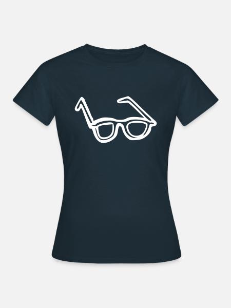 Brille - Frauen T-Shirt - Navy