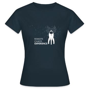remote chaos experience - CCC Congrès Hacker r C3 - T-shirt Femme - marine - Devant - AI Model Female 172 dark (172cm)