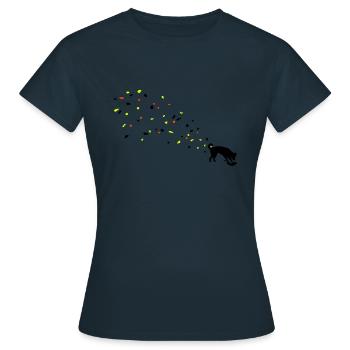 Hund Dreck - Frauen T-Shirt - Navy - Vorne - AI Model Female 172 dark (172cm)