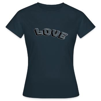 Amour - T-shirt Femme - marine - Devant - AI Model Female 172 dark (172cm)
