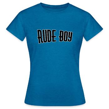 Rude boy - Women's T-Shirt - antique blue sapphire heather - Front - AI Model Female 172 dark (172cm)