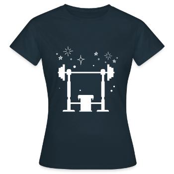 Musculation Haltérophilie Fitness Workout - T-shirt Femme - marine - Devant - AI Model Female 172 dark (172cm)