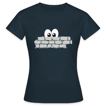 Derrière le mur - T-shirt Femme - marine - Devant - AI Model Female 172 dark (172cm)
