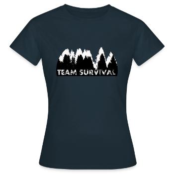 Team Survival - Women's T-Shirt - navy - Front - AI Model Female 172 dark (172cm)