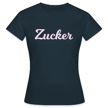 Zucker rosa - Frauen T-Shirt - Navy - Vorne - AI Model Female 172 dark (172cm)