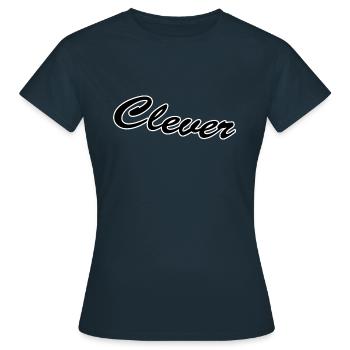 Clever - Women's T-Shirt - navy - Front - AI Model Female 172 dark (172cm)