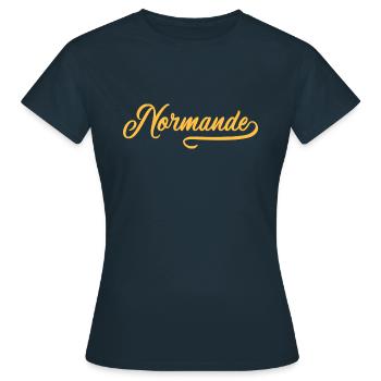 Normande - T-shirt Femme - marine - Devant - AI Model Female 172 dark (172cm)