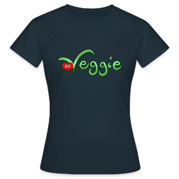 Veggie with tomato - Women's T-Shirt - navy - Front - AI Model Female 172 dark (172cm)