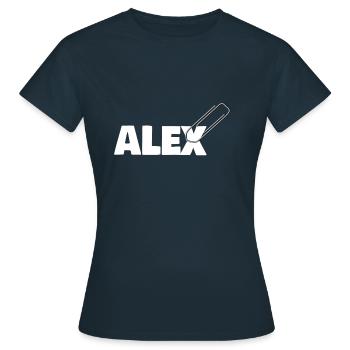 Alex - Frauen T-Shirt - Navy - Vorne - AI Model Female 172 dark (172cm)