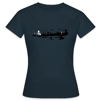 silhouette istanbul - T-shirt Femme - marine - Devant - AI Model Female 172 dark (172cm)