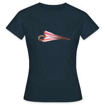 Aquarelle de parapluie - T-shirt Femme - marine - Devant - AI Model Female 172 dark (172cm)