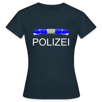 police - T-shirt Femme - marine - Devant - AI Model Female 172 dark (172cm)