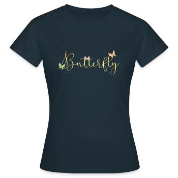 papillon | papillon - T-shirt Femme - marine - Devant - AI Model Female 172 dark (172cm)