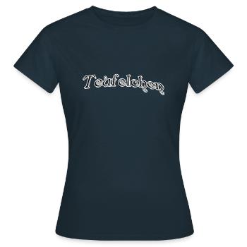 Teufelchen - Frauen T-Shirt - Navy - Vorne - AI Model Female 172 dark (172cm)
