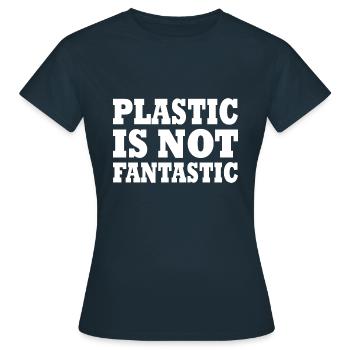 Plastic is not fantastic - Women's T-Shirt - navy - Front - AI Model Female 172 dark (172cm)