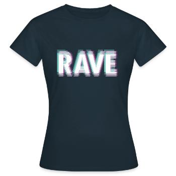 Rave - Frauen T-Shirt - Navy - Vorne - AI Model Female 172 dark (172cm)