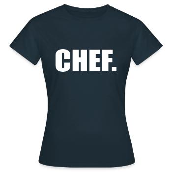 Chef cadeau best-seller indépendant - T-shirt Femme - marine - Devant - AI Model Female 172 dark (172cm)