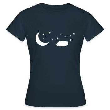 ciel nocturne - T-shirt Femme - marine - Devant - AI Model Female 172 dark (172cm)