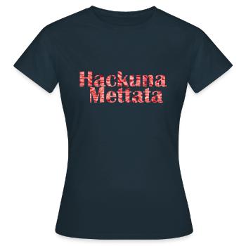 Hack Mett - Women's T-Shirt - navy - Front - AI Model Female 172 dark (172cm)