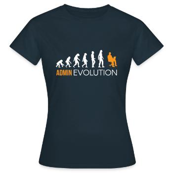 Chemise Admin · EVOLUTION · Cadeau - T-shirt Femme - marine - Devant - AI Model Female 172 dark (172cm)