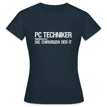 Technicien PC le chirurgien du cadeau informatique - T-shirt Femme - marine - Devant - AI Model Female 172 dark (172cm)