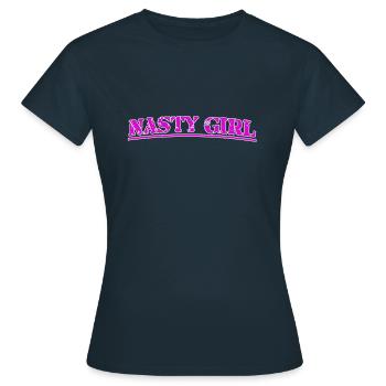 Nasty girl - Frauen T-Shirt - Navy - Vorne - AI Model Female 172 dark (172cm)