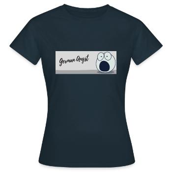 Allemand effrayé - T-shirt Femme - marine - Devant - AI Model Female 172 dark (172cm)