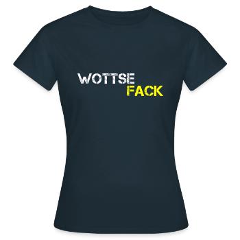 Drôles de phrases Wottsefack Denglisch - T-shirt Femme - marine - Devant - AI Model Female 172 dark (172cm)