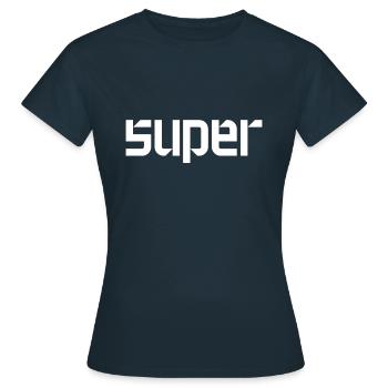 super - Frauen T-Shirt - Navy - Vorne - AI Model Female 172 dark (172cm)