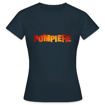 pompiere - T-shirt Femme - marine - Devant - AI Model Female 172 dark (172cm)